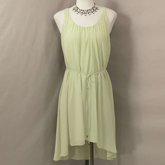 T Tahari Goddess Dress Celery Pastel Lime Ethereal - Picture 1 of 3